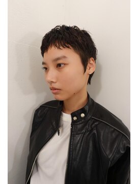 レコ 渋谷(LECO) 黒髪ベリーショートパーマ