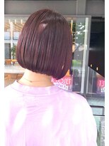 トルネード(TORNADO)&nbsp;切りっぱなしボブ タンバルモリ 韓国風 ワインレッド M1020