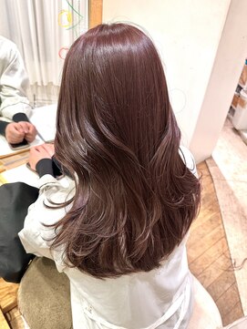 バイオレット 表参道店(Violet) 暗髪ピンクチョコレート韓国風くびれレイヤーカット