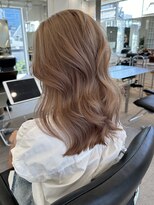 サンクプロジェクト(cinq PROJECT)&nbsp;ミルクティーピンクベージュダブルカラーハイトーン韓国レイヤー