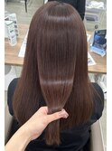 艶ピンクブラウン×髪質改善トリートメント
