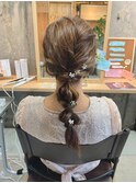 大人気20代30代◎ナチュラルブラウンカラー玉ねぎヘアアレンジ