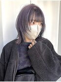 ミディアムウルフラベンダーフェイスフレーミング