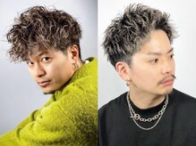 ＜ハイライトにもかけられるメンズパーマ◎〉最小限にダメージを抑え、立体感のあるパーマスタイルに！！