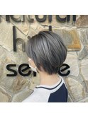 ダブルカラー×ショートグラボブ 似合わせカット/町屋駅