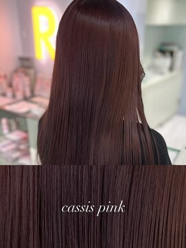 アール 横浜(R) 【MAKI】ブリーチ無しダブルカラー/カシスピンク/ピンクブラウン