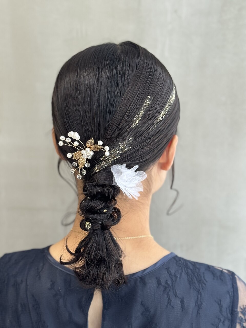yuko】ヘアアレンジ × ミディアム編み下ろしタイトローポニー