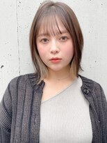 リヤン 表参道(lyann)&nbsp;暗めカラーデザインカラーフェイスフレーミング外ハネボブa