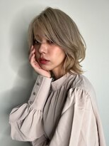 カバーヘア ブリス 志木南口駅前店(COVER HAIR bliss)&nbsp;韓国風シルバーベージュ小顔ウルフボブレイヤーp1志木10代20代