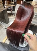 髪質改善トリートメント×ボルドーカラー