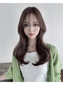 顔周り/小顔/レイヤー/髪質改善/韓国風巻き/ミルクティー/札幌