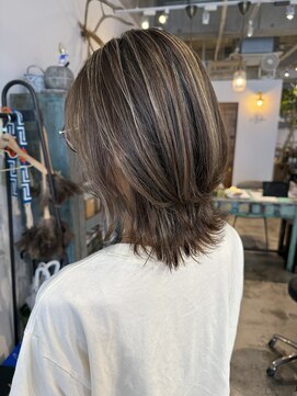 ナルヘアー 越谷(Nalu hair) 髪質改善カラー/ウルフレイヤー/白髪ぼかしハイライト