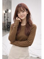 アグ ヘアー ロジェット 松本桐店(Agu hair rojet)&nbsp;ピンクベージュ×薄めバングミディアム