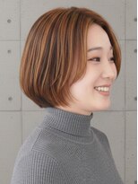 トゥルートラスト アン 下石田店(True Trust un)&nbsp;ショートボブ グラデーションボブ×ハイライトウォームベージュ