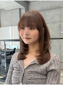 透明感カラーとワンホンレイヤーで小顔ヘア