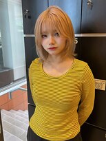 インク サカエ(inq sakae)&nbsp;ケアブリーチ2回/トリプルカラー/ライトベージュ/レイヤーカット
