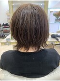 NOパーマレイヤーボブ顔周りレイヤーハッシュカットウルフカット