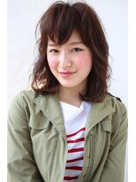 ディフィーノ 青山(DIFINO)&nbsp;小顔でスッキリ×顔周りパーマでミディアムウルフ