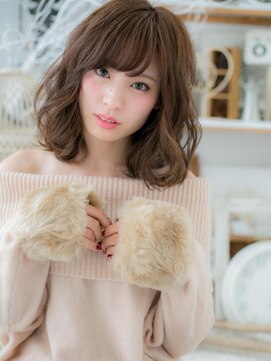 カバーヘア 上尾西口店(COVER HAIR) *mod's上尾*ラブかわ♪斜めバングくせ毛風ミディa