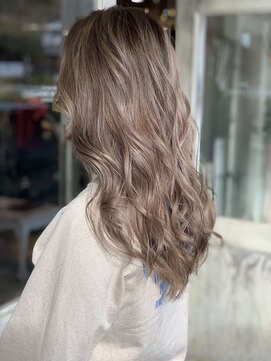 ナンバー(number+) 透明感抜群♪ダブルカラーブリーチミルクティーベージュ