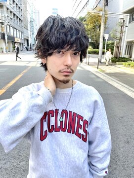 メーヴェ(Mowen) 南堀江　mowen メンズ　ニュアンスパーマ　マッシュショート