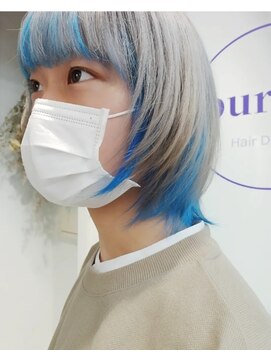 パープル(purple) デザイン水色カラー