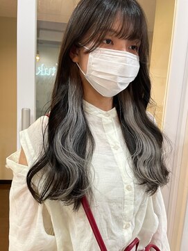 ツキ 横浜店(tuki) イヤリングカラーインナーカラーハイライトフェイスフレーミング