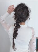 結婚式などに！綺麗め編み下ろしヘアセット
