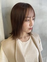 ロンドルーチェ 心斎橋(Lond luce)&nbsp;ダークアッシュ/ミディアムレイヤーカット［髪質改善/縮毛矯正］