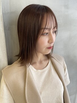 ロンドルーチェ 心斎橋(Lond luce) ダークアッシュ/ミディアムレイヤーカット［髪質改善/縮毛矯正］