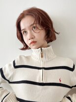 ルル 表参道(lulu.)&nbsp;ボブ/オレンジブラウン/暖色カラー/暖色ボブ