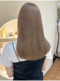 ミルクティーベージュハイライトカラーハイトーンケアブリーチ