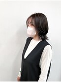《TOPHAIR 玉島店/ ベリー》顔周りレイヤー×ネイビーグレー