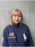 切りっぱなしボブ エアリーロング 美髪 ピンクブラウン