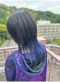 ウルフインナーカラーブルー