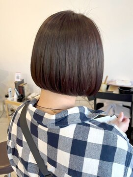 レポヘアー(Repos hair) 20代30代40代ワンカール小顔補正立体ボブダークショコラ