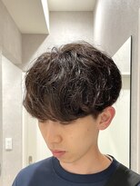 メレ 仙台(Mele)&nbsp;メンズカットアッシュブラックカルマパーマダークアッシュ