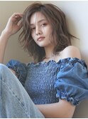 【YUYA】無造作ヘア_ミディアムレイヤー_大人ミディアム