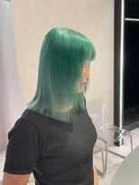 リアン バイ キートス(Lien by kiitos)&nbsp;恐竜カラー/ターコイズ/ハイトーンボブ/オリーブ/アッシュ