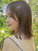 ノイ(noi)&nbsp;顔周りレイヤーカットグレージュカラーくびれボブベージュカラー