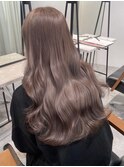 イメチェンホワイトブロンド外ハネボブ美髪ワイドバング髪質改善