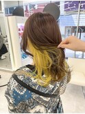 ショコラブラウン×イエローインナー