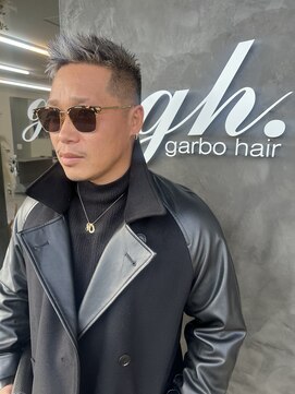 ガルボヘアー 桟橋店(garbo hair) メンズ　カラー　ホワイト　メッシュ　ブラック　ガルボ桟橋