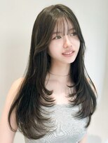 ノエシキカ(noe sikika)&nbsp;前髪ありレイヤーカットオリーブ20代30代