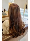 ナチュラルハイライト×ロングレイヤー