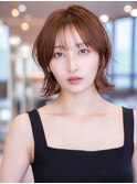 レイヤーボブ/顔周りカット/透明感カラー/髪質改善