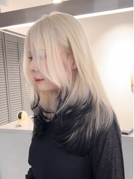 アンドソー 池袋(&so.) デザインカラー/ルーツカラー/裾カラー/ネイビーブルー/池袋