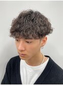 渋谷波巻きパーマメンズパーママレットヘア30代ビジネスパーマ