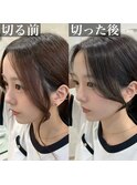 横顔が綺麗に見える 顔まわりレイヤーカット
