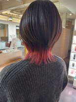 キャパジャストヘアー(CAPA just hair) ウルフレイヤーインナーカラーローズピンク